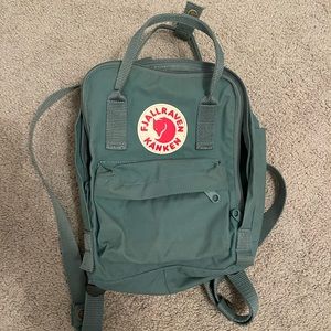 Fjallraven Kanken teal mini backpack